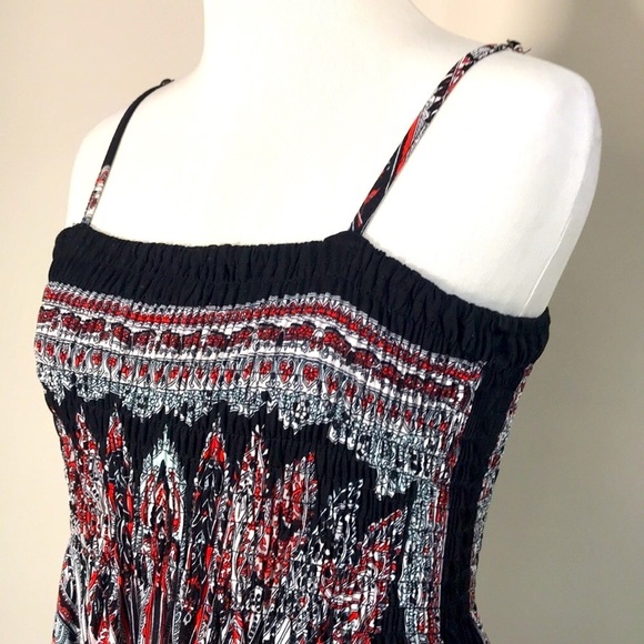 India Boutique Women’s Radial Design Stretch Midi Sun Dress- One Size - Picture 2 of 7